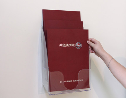 A4  3 pocket acrylic brochure holder,LEAFLET STANDS PLASTIC HOLDER ACRYLIC FLYER