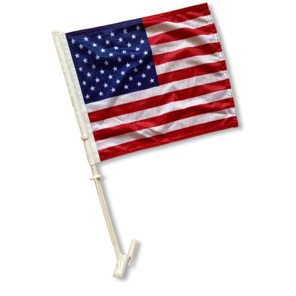Economic Polyester USA American Car Flag Window Clip 11 X 13 Pack Of 12 10 100
