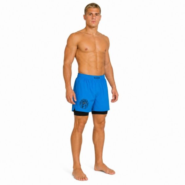 Lightweight Dual Layer Grappling Shorts Unisex Muay Thai BJJ Workout Sports Wear