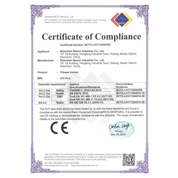 Дозор фитнеса электронного сплава отслежывателя фитнеса здоровья слайдера пластиковый водоустойчивый