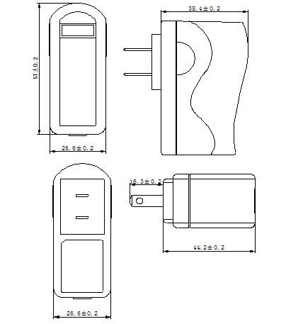 переходник силы 5V 1A 5V 1.2A 6V 1A 12V 0.5A переключая 6W IEC60950 IEC61558