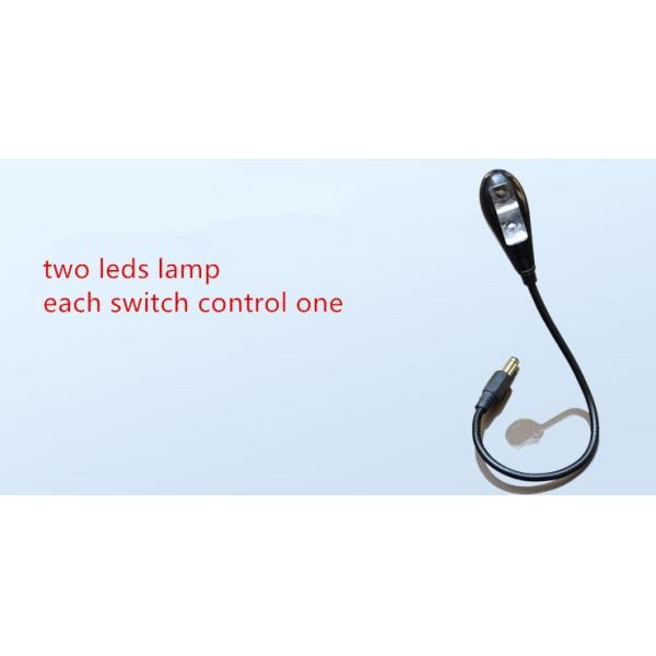 High Quality 3.7-5V Two Leds Lamp Night Fishing Bait Light/Flashlight 5.5mm DC Round Port