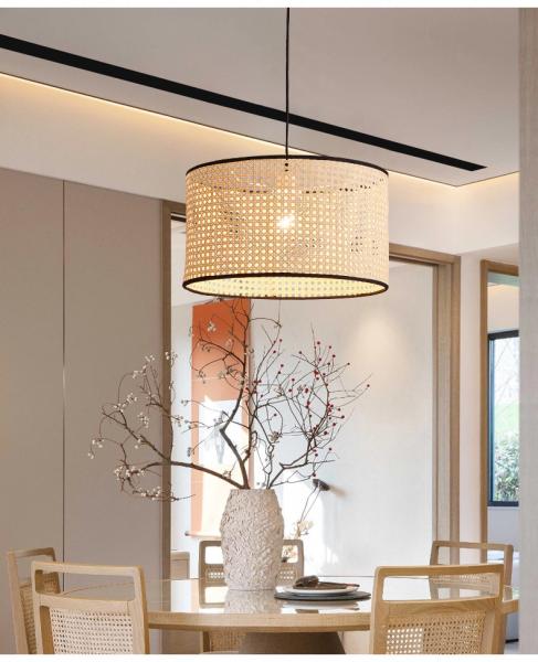 Rattan chandelier restaurant modern minimalist creative living room bedroom balcony Japanese-style lamps(WH-WP-91)