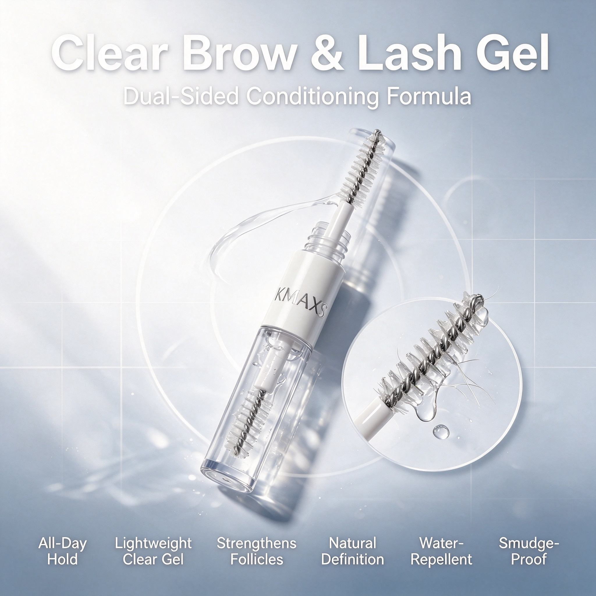 Clear Brow Lash Mascara Gel Long Lasting Conditioning Dual Sided 25ml 2 Pack