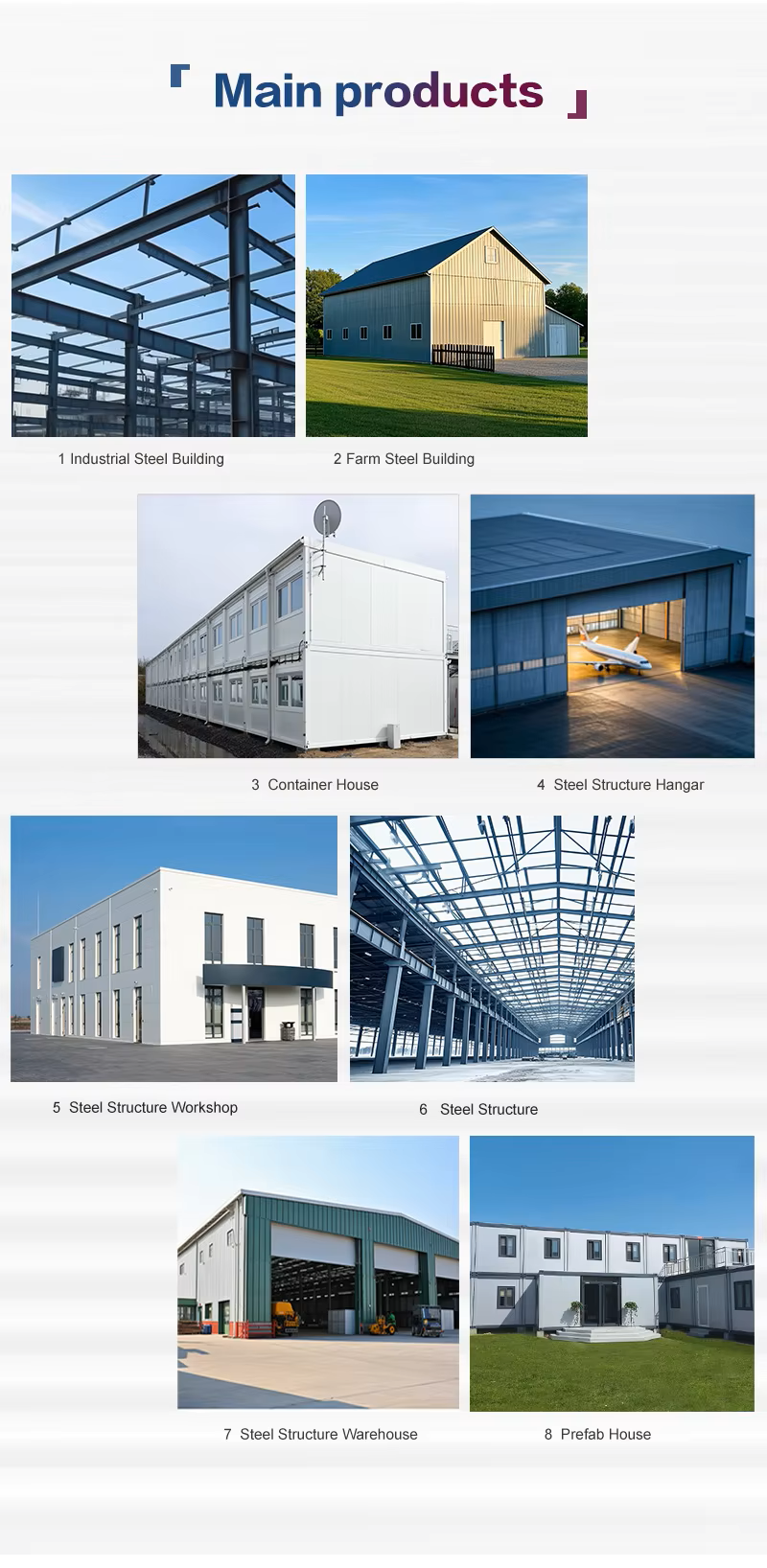 Modular Steel Structure Building Prefabricated Workshop Sheds Quick Assembly AISI ASTM