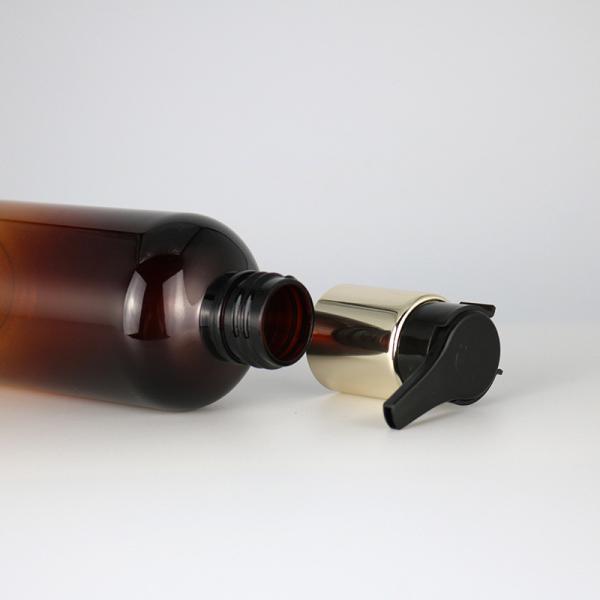 Amber Lotion Shower Conditioner Plastic Pump Shampoo Dispenser Bottle 7.4oz 13.5oz