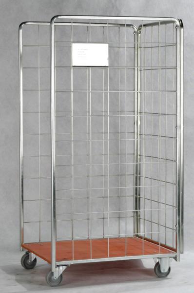 Foldable Steel Roll Container Folding Box Steel Storage Rack Zinc Galvanized Finish