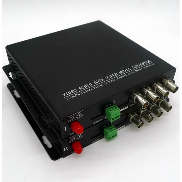 CCTV Cameras HD-SDI video signal to fiber converter,4-ch HD-SDI video with Gbe to fiber extender