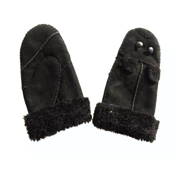 Promotion Fashion Plain Daily Life Usage Winter Warm Real Lamb Fur Mittens Gloves