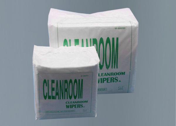 Dust Free Cleanroom Wipes Wood Pulp Polyester Spunlace 6x6 Double Bagged