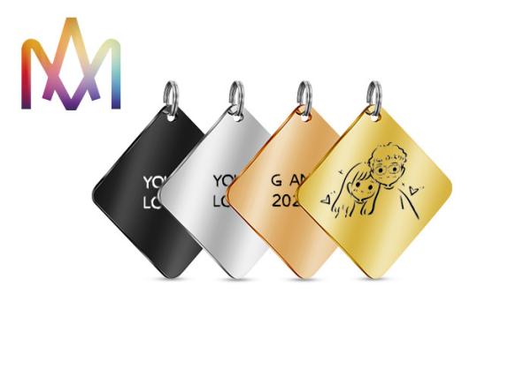 SS304 15mm Pet Dog Tags Custom Engraving Charms