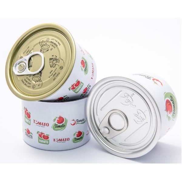 Envases de metal con tapa abierta completa Envases redondos de estaño personalizados EOE