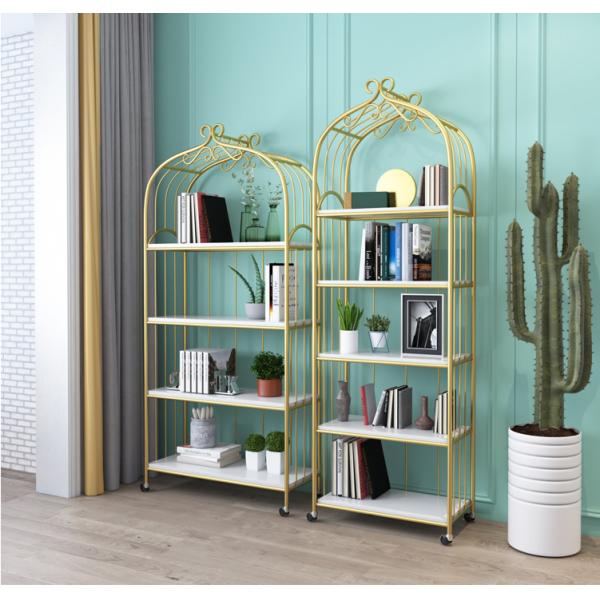 Bird Cage Shape 170cm Height Steel Book Rack Rustproof