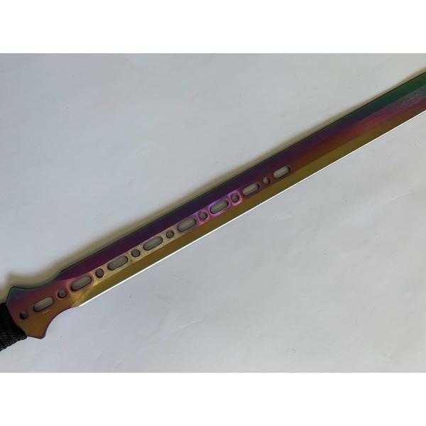 Fishbone Nylon Handle Hunting Knife HRC50 To 55 Titanium Hand Polished