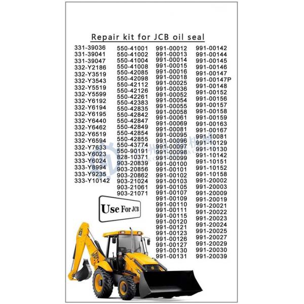 JCB 551/90191 55190191 Гидравлический набор уплотнителей для бутылочных уплотнителей