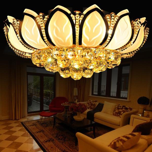 Lotus Flower unique crystal ceiling light for sitting room Bedroom Decorative (WH-CA-14)