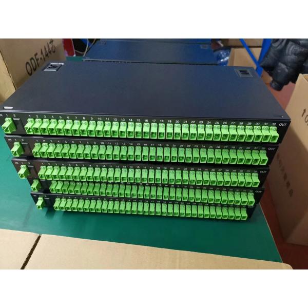 SM/MM/OM3 Fiber Type 2x4 Optical Splitter 2x32 PLC for 19 Inch Rack Mount Fiber Splitter