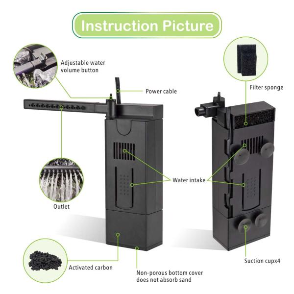 7W  Fish Tank Water Filter