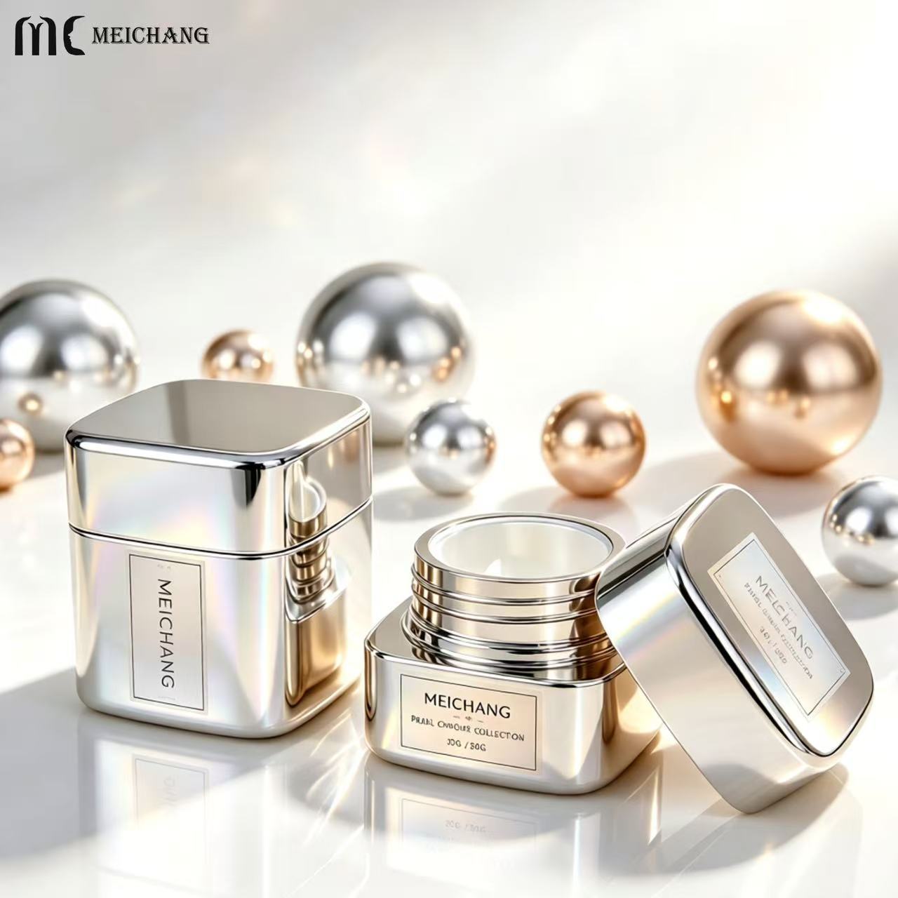 30g 50g Square PET Cream Jar with Wide Mouth(MC-P-567)