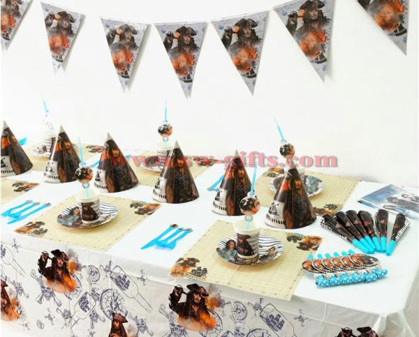 Pirates of the Caribbean Kids Birthday Party Decoration Set Party Supplies Baby Birthday Party Pack event party supplies