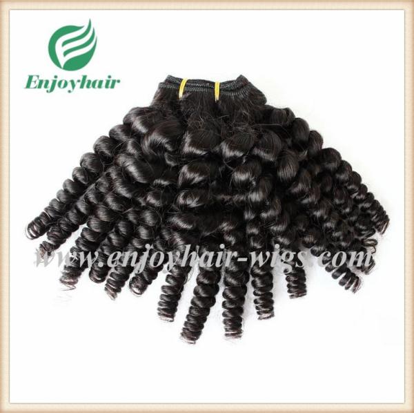 Brazilian 5A virgin remy hair weave natural color(can be dye) spiral curly 10''-26''length