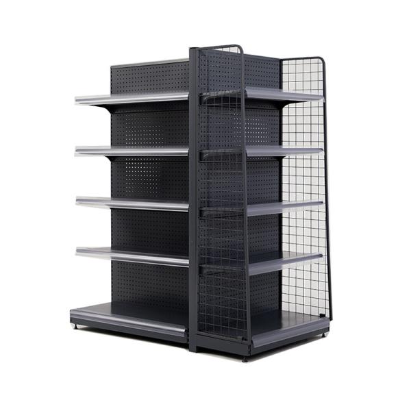 Supermarket Groceries Metal Gondola Shelving Single Sided