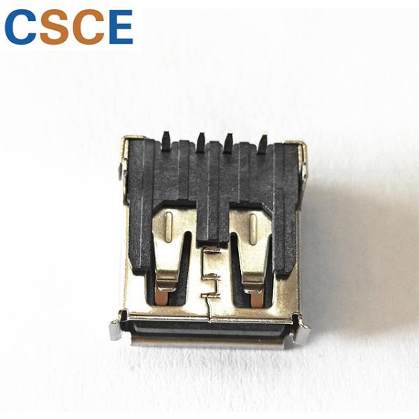 90 Degree AF Type USB Male Female Connector With Curls