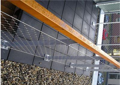 Customized 7x7 Balustrade Cable Mesh , Stainless Steel Ferrule Rope Mesh