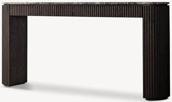 Modern Bedroom Walnut Console Table With Roller Shutter Door Cabinet