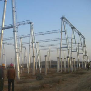 10kv 35kv 110kv 220kv Round or Polygonal Hot Dip Galvanized Substation Structure