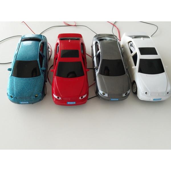 1:50 scale ABS plastic  model painted  light car with LED for HO scale model train layout