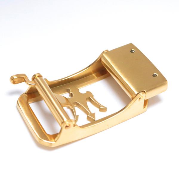 Custom Fashion Lucury Design Gold Color 3.5Cm Stainless Steel Automatic Belt Buckle