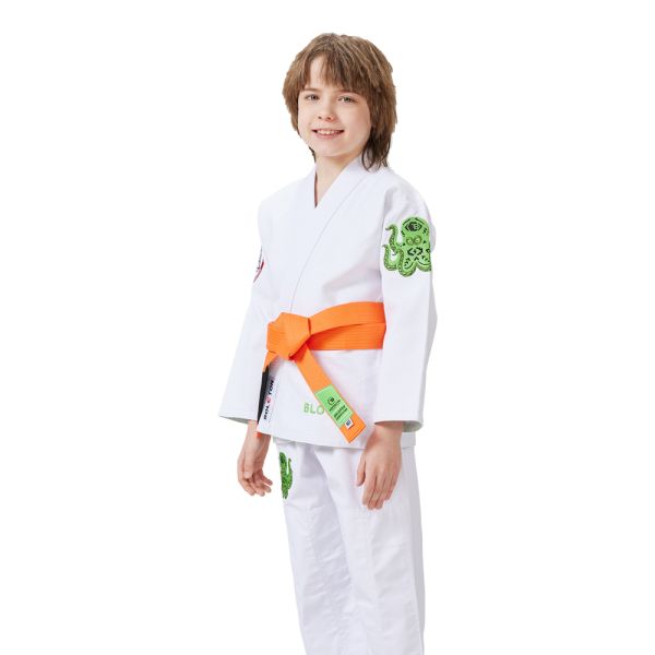Customized Logo 100% Cotton 350 GSM Pearl Weave Jiu Jitsu Gi BJJ Kimono for Martial Arts Training