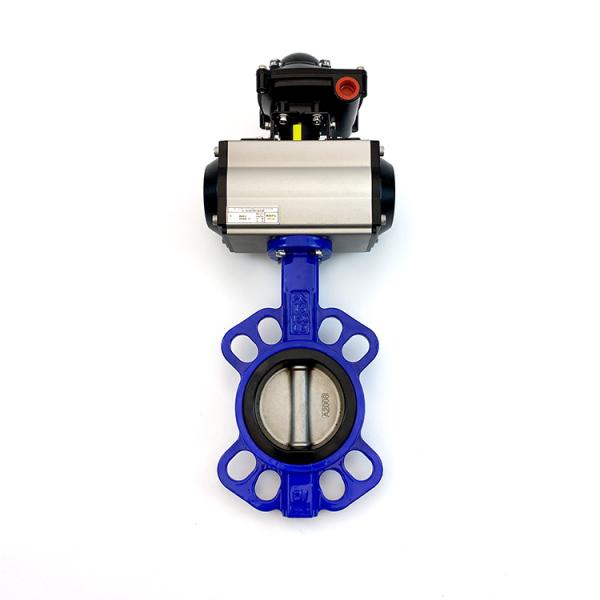 Powder Media DN80 Water Butterfly Valves With Pneumatic Actuator Sealing Performance