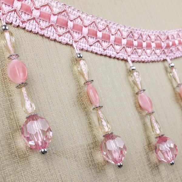 Handmade fashionable chain beads lace tassels fringes for curtain/sofa/pillow decoration