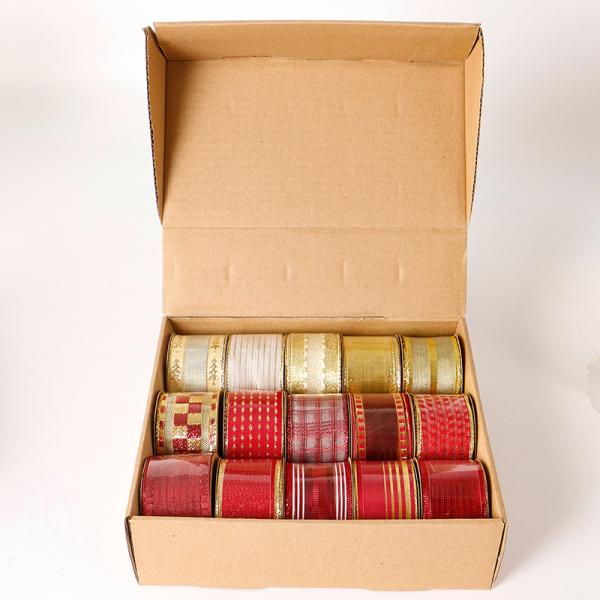 MSD 38mm Wire Edge Ribbon for Crafts DIY Gift Package Wrapping RIBBONS Pattern SOLID COLOR