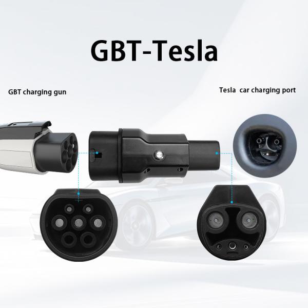 GBT Charging Pile GBT to Tesla Car Ev Adaptor Rated Current 32A AC 7KW GBT EV Charger Adapter for Tesla Car Condition Plug