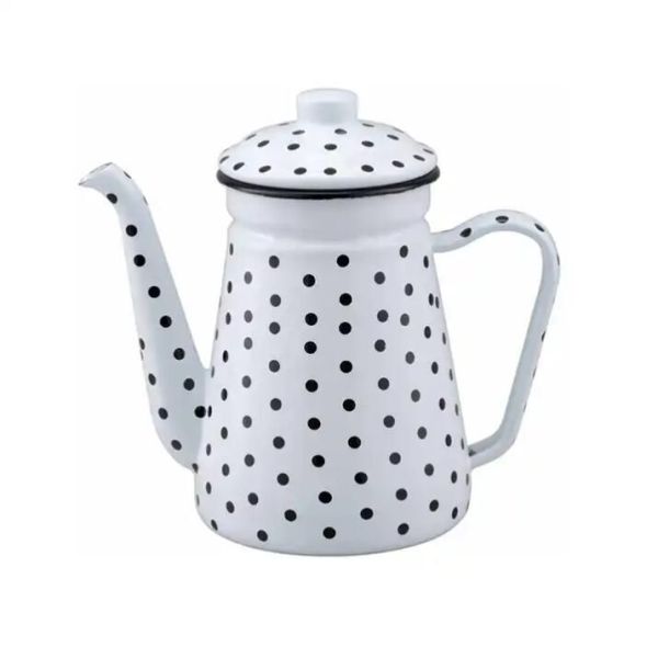 Electric Range Classic Type Enamel Kettle 1.2L Enamel Water Tea Pot With Decal