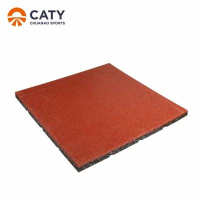 Campo de Jogos Quadrado Vermelho Mulch de borracha, chão absorvente de choque área de jogos ao ar livre