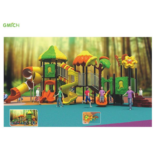 Kindergarten Children'S Outside Play Equipment Plastic Playground Set High Security