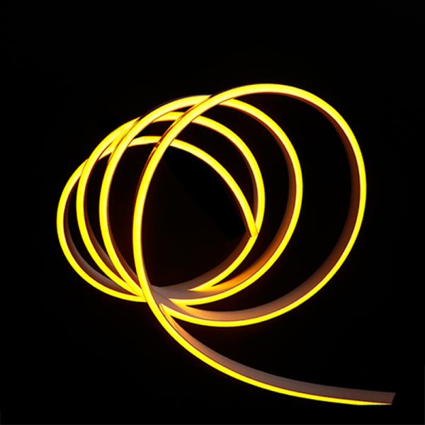 Yellow 5×12mm Flexible Neon Tube Lighting IP67 Silicone Neon Tube 8w/M