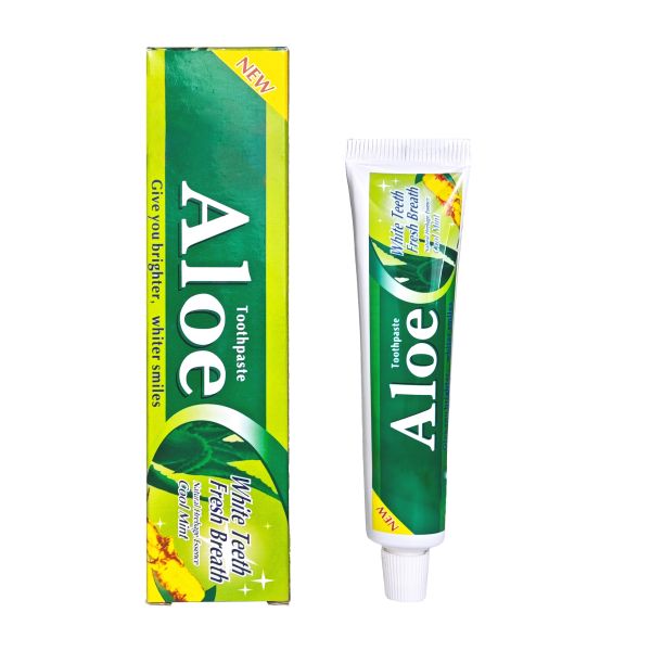 Custom Aloe Vera Teeth Whitening Toothpaste Set Removes Plaque Prevents Cavities Contains Antibacterial Herbal Toothpaste