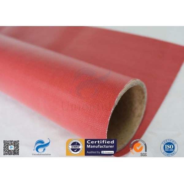 Furnace Curtain 0.45mm 40/40g 1000mm Red Silicone Rubber Coated Fiberglass Fabric