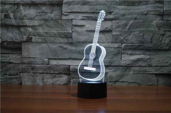 Guitar Rohs 3D Led Illusion Lamp Color Changing Led 3d Illusion Light