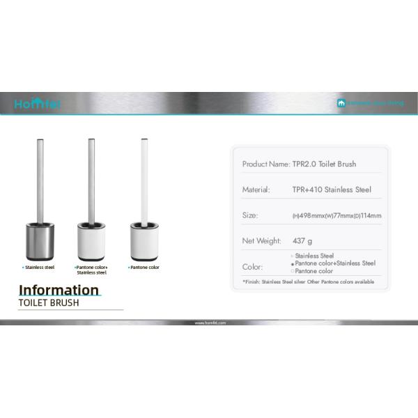 TPR 2.0 Stainless Steel Toilet Cleaning Brush And Holder Set Modern Design