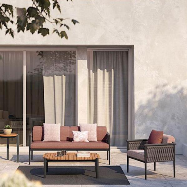 Villa Courtyard Garden Rattan Chair End Outdoor Garden Furniture with Simple Style