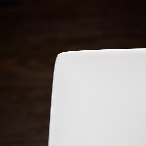 White Porcelain Plates Square Salad Pasta Plate Ceramic 8 Inch