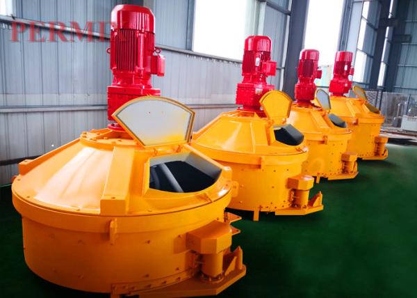 Sleepers Track Slabs Heavy Duty Cement Mixer , Durable Low Wear Orange Refractory Pan Mixer