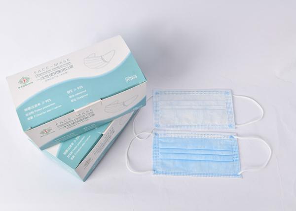 3 Layers Blue Face Mask Surgical Disposable Excellent Bacterial Filtration Properties
