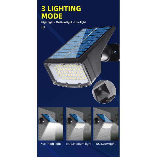 Solar Powered 53 Led Garden Lights Ip65 Waterproof Outdoor Lawn Light with CRI Ra 80